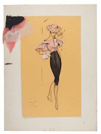 Lot #595 Walter Plunkett: Bells Are Ringing: Plunkett's stunning dress designs for Bells Are Ringing - Image 2
