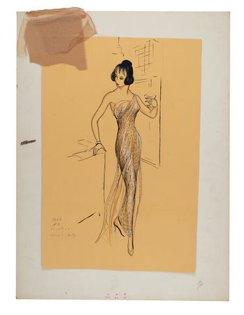 Lot #595 Walter Plunkett: Bells Are Ringing: Plunkett's stunning dress designs for Bells Are Ringing - Image 3