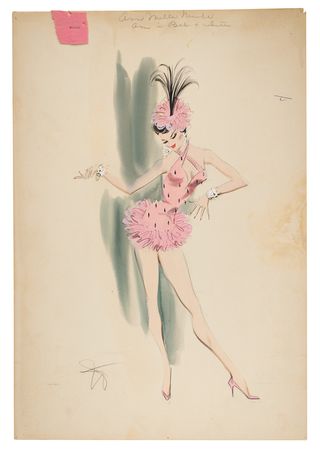 Lot #749 Walter Plunkett: Charming dress sketches from an Oscar-winning costume designer - Image 2