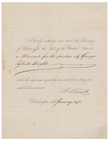 Lot #16 U. S. Grant Signed Document