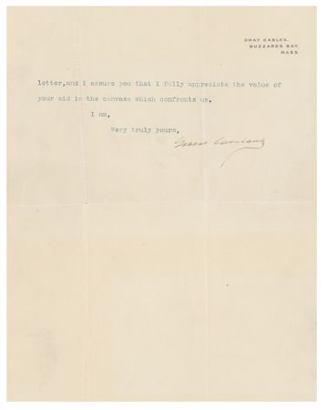 Lot #22 Grover Cleveland: Amidst his bid for re-election, Cleveland urges his party to speak out against the McKinley Tariff - Image 2