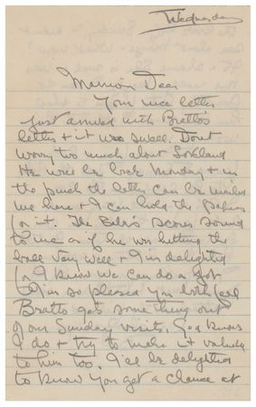 Lot #836 Bill Tilden Handwritten Letter Signed - Image 1