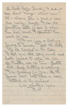Lot #836 Bill Tilden Handwritten Letter Signed - Image 2