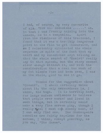 Lot #743 Laurence Olivier: 