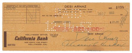 Lot #615 Lucille Ball and Desi Arnaz Checks - Image 2