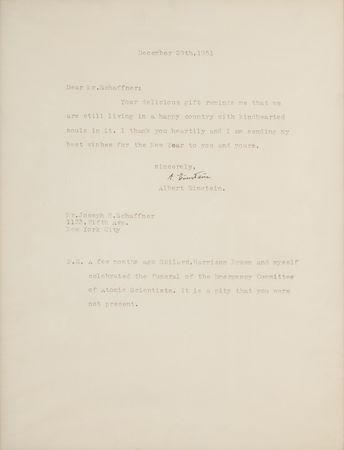 Lot #112 Albert Einstein: 