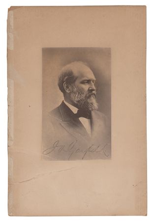 Lot #18 James A. Garfield Signed Photograph