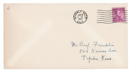 Lot #35 Ronald Reagan: Handwritten letter from Reagan to Benjamin Franklin - Image 2