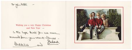 Lot #125 Princess Diana and Prince Charles Christmas Card - Image 1