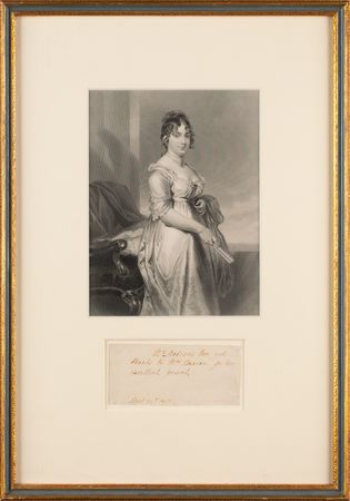 Lot #8 Dolley Madison Signed Note