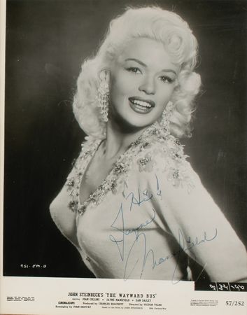 Lot #572 Jayne Mansfield Signed Photograph - Image 1