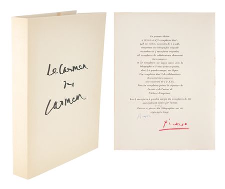 Lot #289 Pablo Picasso: Sought-after limited edition of Picasso's Le Carmen des Carmen - Image 1