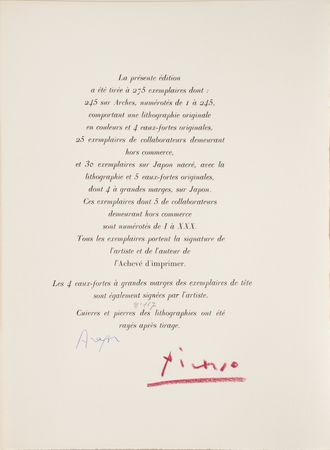 Lot #289 Pablo Picasso: Sought-after limited edition of Picasso's Le Carmen des Carmen - Image 2