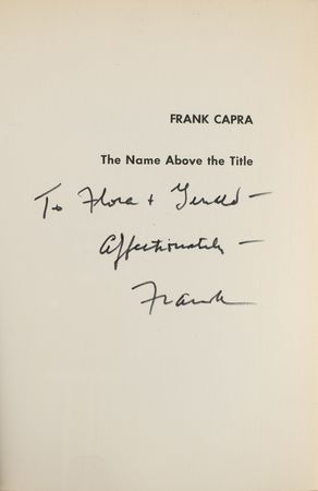 Lot #629 Frank Capra Book - Image 2