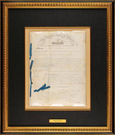 Lot #10 Andrew Jackson: President Jackson grants a