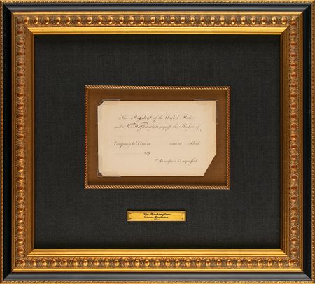 Lot #3 George Washington: A dinner invitation from