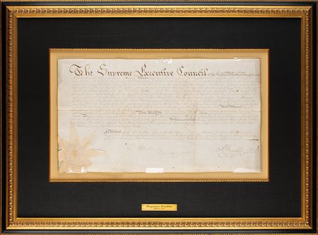 Lot #103 Benjamin Franklin: Benjamin Franklin grants a parcel of land at the site of a former Philadelphia jail - Image 1