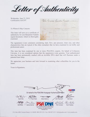 Lot #103 Benjamin Franklin: Benjamin Franklin grants a parcel of land at the site of a former Philadelphia jail - Image 4