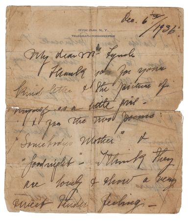 Lot #97 Sara Delano Roosevelt: 