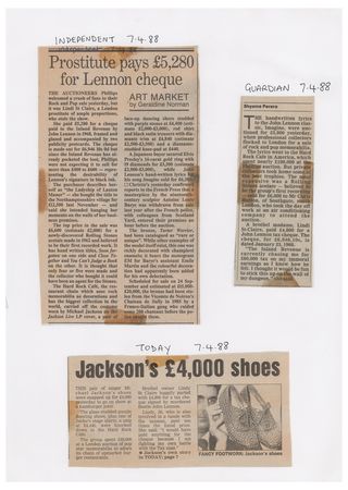 Lot #392 Beatles: Lennon, John: Lennon pays the 'Taxman' in 1968 - Image 2