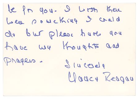 Lot #93 Nancy Reagan Handwritten Letter Signed - Image 2