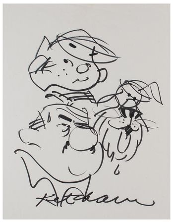 Lot #330 Hank Ketcham Sketches - Image 1