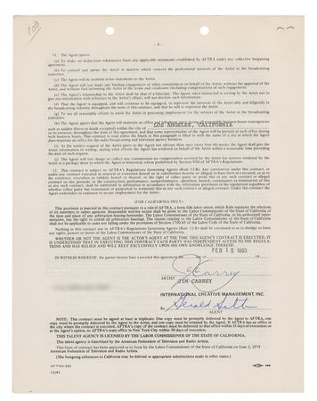 Lot #630 Jim Carrey Signed Document - Image 2