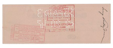 Lot #191 Eliot Ness Check - Image 2