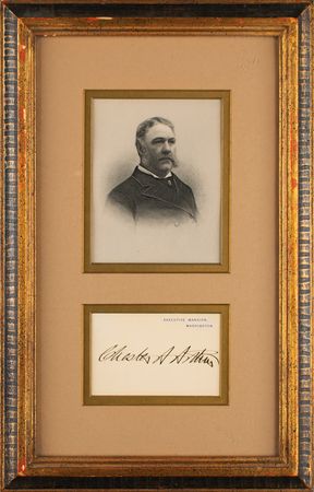 Lot #21 Chester A. Arthur White House Card - Image 1