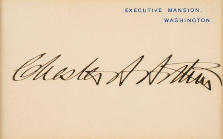 Lot #21 Chester A. Arthur White House Card - Image 2