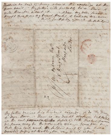 Lot #347 Mary Russell Mitford: Handwritten letter sending thanks for 