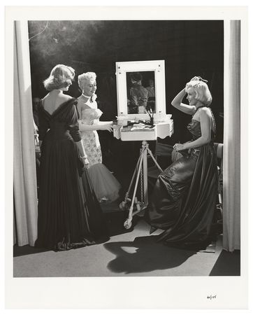Lot #594 Marilyn Monroe, Lauren Bacall, and Betty Grable Photograph - Image 1