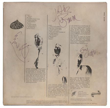 Lot #395 Cream: Cream's first record?