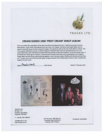 Lot #395 Cream: Cream's first record?