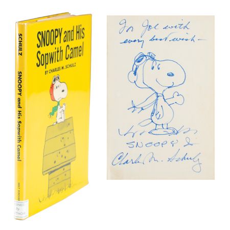 Lot #318 Charles Schulz Sketch in Book - Image 1