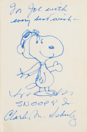 Lot #318 Charles Schulz Sketch in Book - Image 2