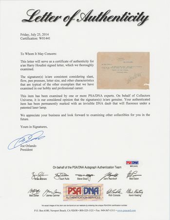 Lot #566 Harry Houdini Typed Letter Signed - Image 2