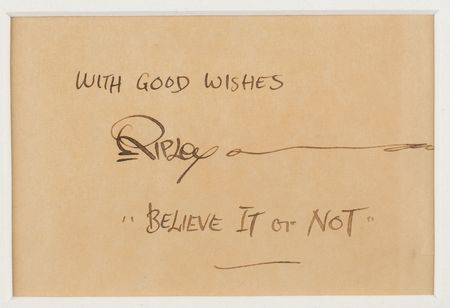 Lot #376 Robert Ripley Signature - Image 2