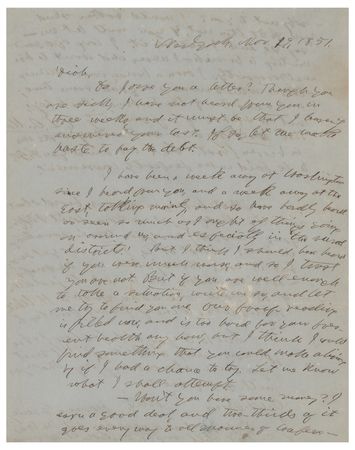 Lot #161 Horace Greeley: A curious Greeley inquires about spiritualism: 