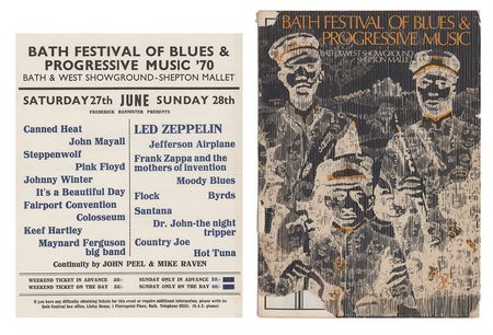 Lot #479 Led Zeppelin and Pink Floyd Handbill and Program - Image 1