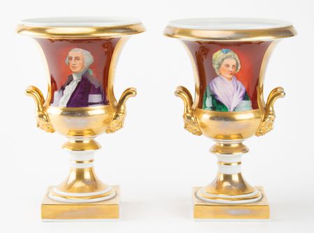 Lot #4 George and Martha Washington: Hand-painted