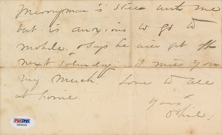 Lot #246 Philip H. Sheridan Handwritten Letter Signed - Image 3