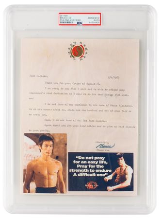 Lot #569 Bruce Lee: Bruce Lee on rumors?