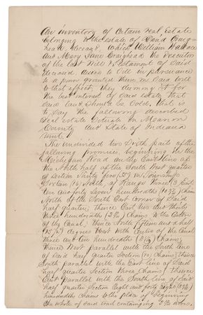 Lot #68 Benjamin Harrison Signed Document - Image 1