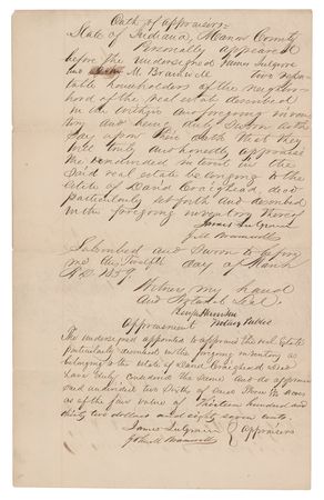 Lot #68 Benjamin Harrison Signed Document - Image 2