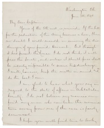 Lot #19 James A. Garfield Signed Letter - Image 1