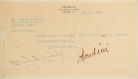 Lot #564 Harry Houdini Typed Letter Signed - Image 2