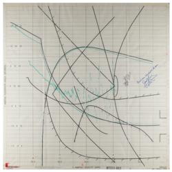 Lot #3140  Apollo 8 Launch Plotboard Printout Signed by James Lovell - Image 1