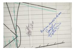 Lot #3140  Apollo 8 Launch Plotboard Printout Signed by James Lovell - Image 2