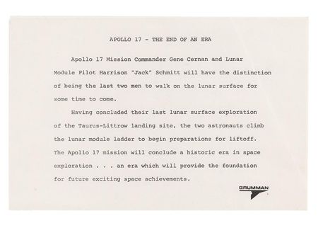 Lot #3474  Apollo 17 Grumman Press Kit - Image 9